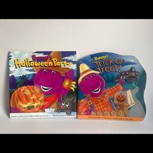 •90s Barney Halloween Books New!•